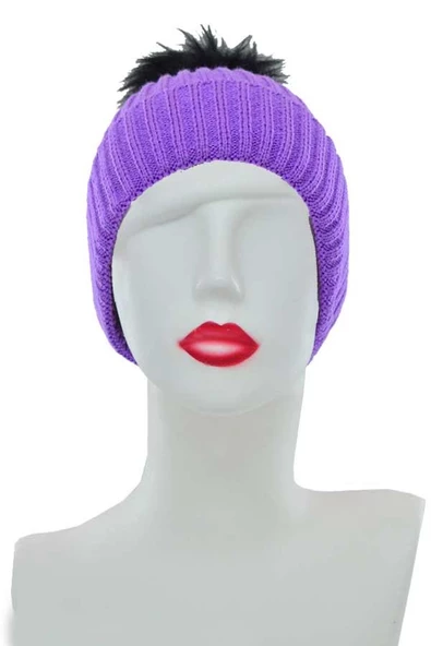 Dode Flora Kadın Canlı Renk Ponponlu Uzun Bere - 10