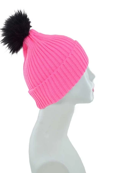 Dode Flora Kadın Canlı Renk Ponponlu Uzun Bere - 5