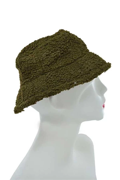 Dode Flora Kadın Bucket Peluş Şapka - 5
