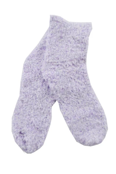 Flora Rube Çocuk Düz Renk Peluş Uyku Çorabı - 7