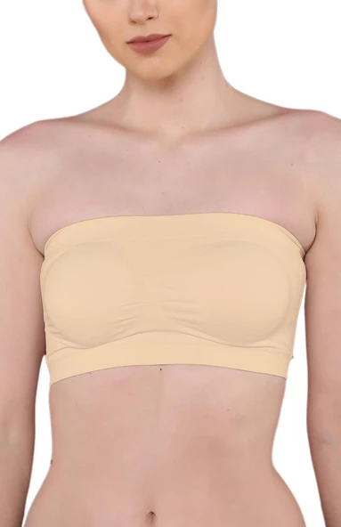 Elite Life B-06-855 Kadın Dikişsiz Kalın Askılı Desteksiz Toparlayıcı Büstiyer - 3