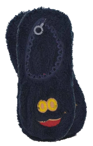 Flora Kadın Gülen Yüz Emojili Peluş Panduf - 4