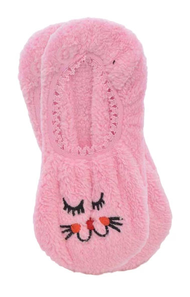 Flora Kadın Gülen Yüz Emojili Peluş Panduf - 3