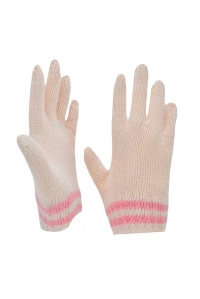 Kiti Kız Çocuk Ponponlu Tüylenmeye Dayanıklı Polar Bere Eldiven Atkı Takımı (K22160-03) - 8