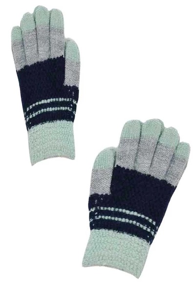 Kitti Erkek Çocuk İki Renk Ektra Yumuşak Doku Örme Eldiven (P-K2220-08) - 2