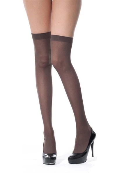 Kadın Diz Üstü Çorap 3 lü 70 Den Mat Kalın Ütülü Lastikli Esnek Bacağı Saran Kalın Tabanlı Müjde - - 2