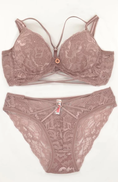 Le Jardin 5025-B Destekli-Balenli Biye Şeritli Silikonlu Sütyen Takımı - 6