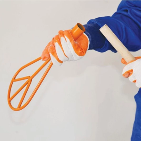Dekor 090 Alçı Saten Karıştırıcısı Kürek Çubuk Turuncu 35 cm - 2