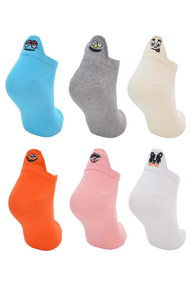 Flora Bayan 6 lı Emojili Bayan Patik Çorap - 36-40 - 4