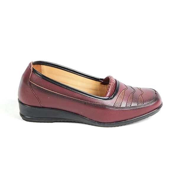 Frida 427 Bordo Jel taban Günlük Kadın Casual Ayakkabı - Resim 3