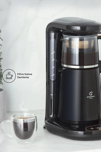 Çaysever Robotea 3 in 1 Konuşan Çay Makinesi Su Isıtıcı ve Filtre Kahve Demleme Makinesi - 2