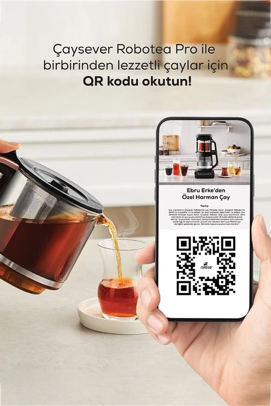 Çaysever Robotea 3 in 1 Konuşan Çay Makinesi Su Isıtıcı ve Filtre Kahve Demleme Makinesi - 4