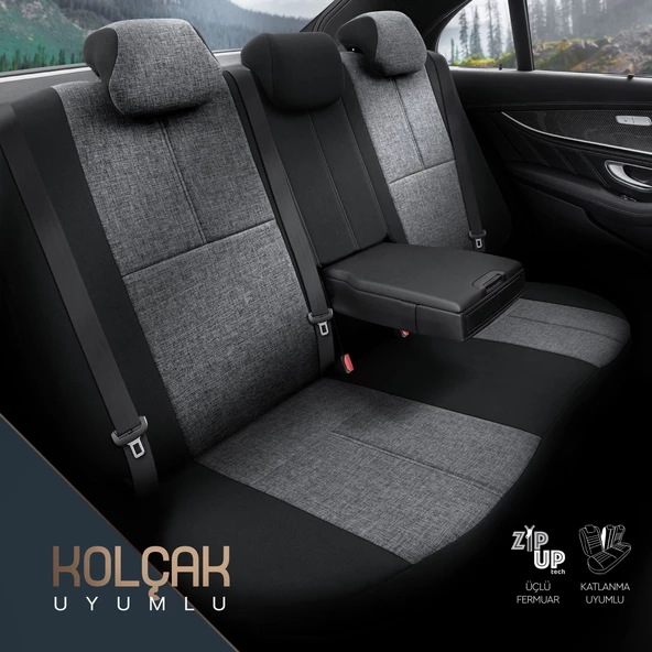 Otom Voyager Series Universal Oto Koltuk Kılıfı  Siyah - 6