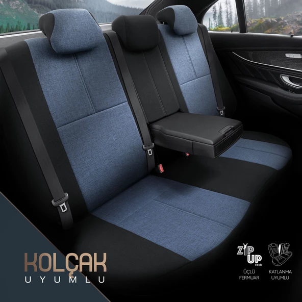 Otom Voyager Series Universal Oto Koltuk Kılıfı  Mavi - 6
