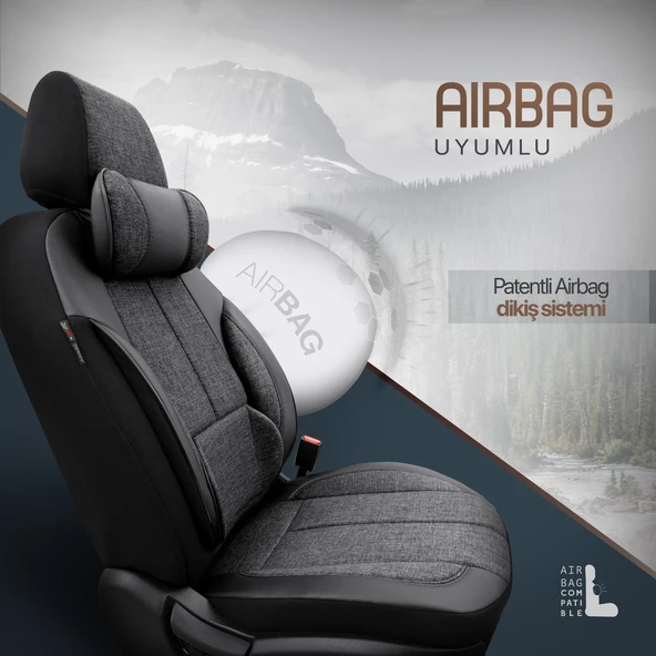 Otom Voyager Series Universal Oto Koltuk Kılıfı  Siyah - 3