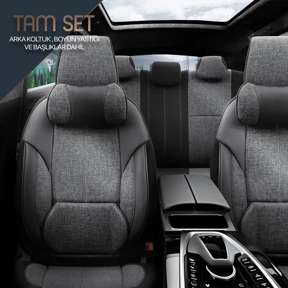 Otom Voyager Series Universal Oto Koltuk Kılıfı  Siyah - 2