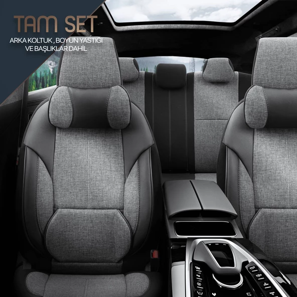 Otom Voyager Series Universal Oto Koltuk Kılıfı  Füme - 2