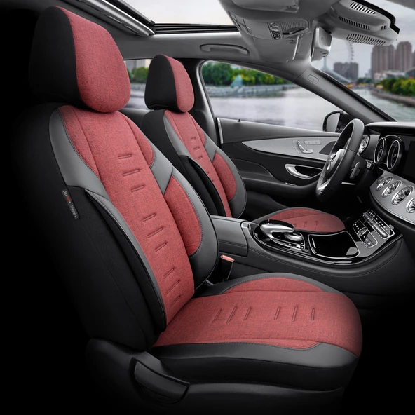 Otom Throne Series Universal Oto Koltuk Kılıfı Kırmızı