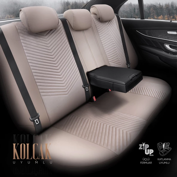 Otom Advanced Series Universal Oto Koltuk Kılıf-BF Bej - 6