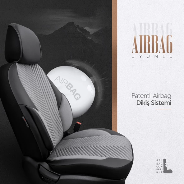 Otom Advanced Series Universal Oto Koltuk Kılıf-BF Füme - 3