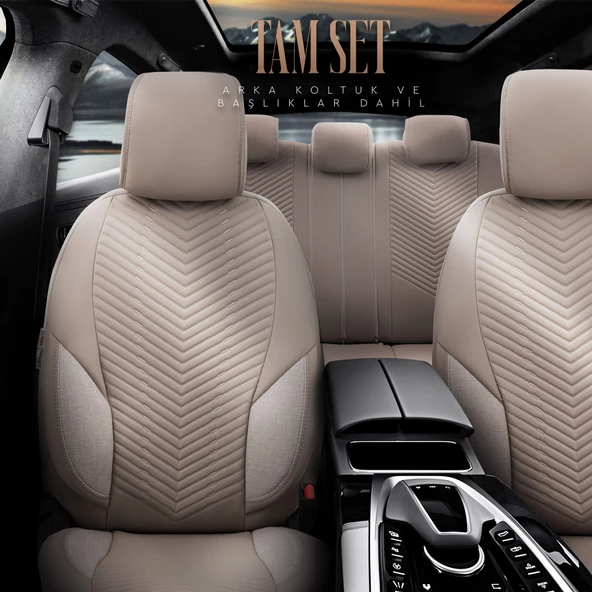 Otom Advanced Series Universal Oto Koltuk Kılıfı Bej - 2