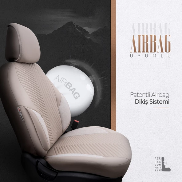 Otom Advanced Series Universal Oto Koltuk Kılıfı Bej - 3