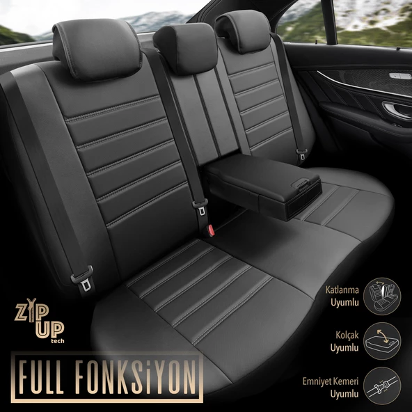 Otom Inspire Design Universal Seat Cover Siyah-Füme - 6