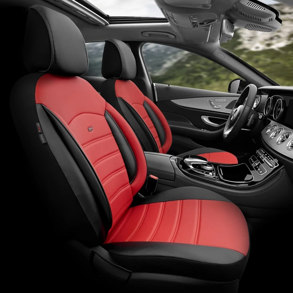 Otom Inspire Design Universal Seat Cover Kırmızı-Siyah
