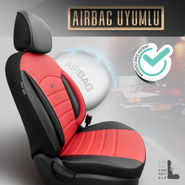 Otom Inspire Design Universal Seat Cover Kırmızı-Siyah - 3