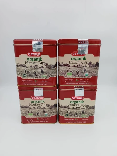 ÇAYKUR ORGANİK HEMŞİN TENEKE 200 GR X 4