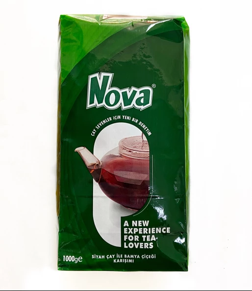 Nova Bamya Çiçeği Karışımlı (10) Siyah Çay 1000 Gr