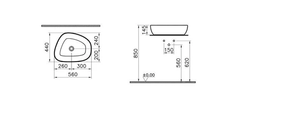 Outline Asimetrik Çanak Lavabo-Beyaz 5991B403-0016 - 2