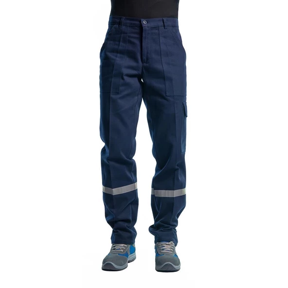 Şensel, Reflektörlü Kışlık İş Pantolonu, Lacivert, Komando Cepli -101E545- - 2