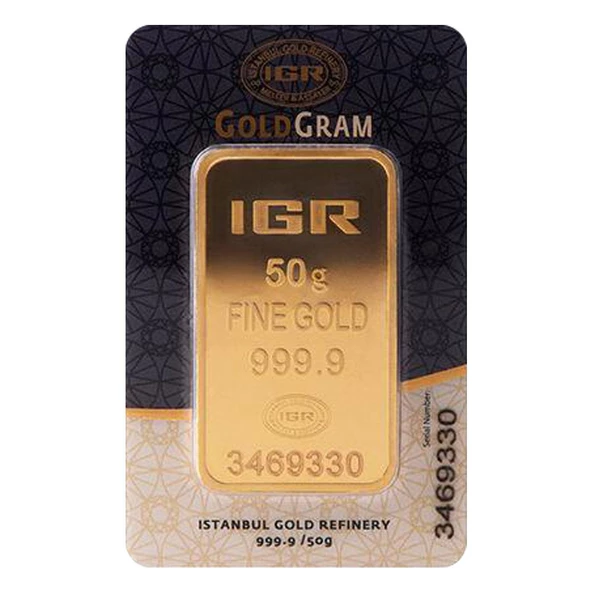 RimaGold 50 gr 24 Ayar 999.9 Milyem İAR Gram Altın