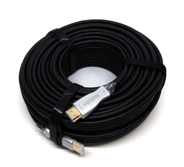 BEEK - BC-DSP-HA-MM-AOC-40-1 HDMI 2.0 Aktif Fiber Optik Kablo (AOC), 4K 60HZ, 40 metre, altın kaplama