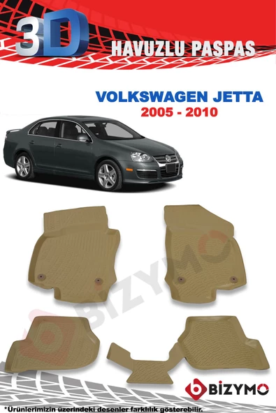 Volkswagen Jetta 2005-2010 3D Bej Paspas Takımı Bizymo - 2