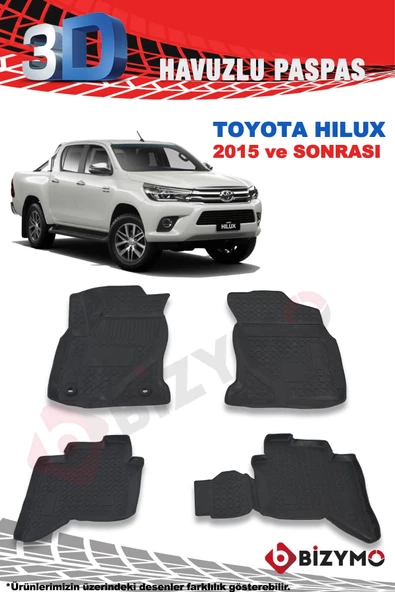 Toyota Hilux 2015 Ve Sonrası 3D Paspas Takımı Bizymo - 2