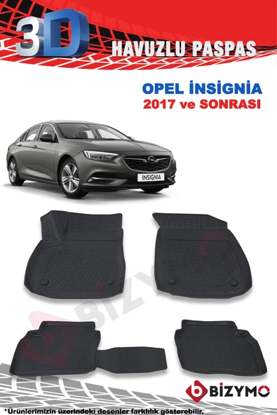 Opel İnsignia 2017 Ve Sonrası 3D Paspas Takımı Bizymo - 2