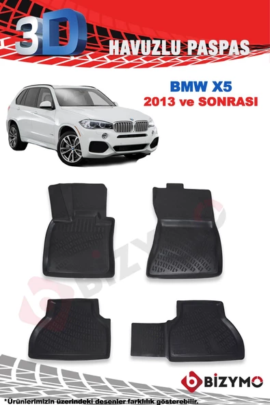 BMW X5 2013 3D Havuzlu Paspas Takımı Bizymo - Resim 2