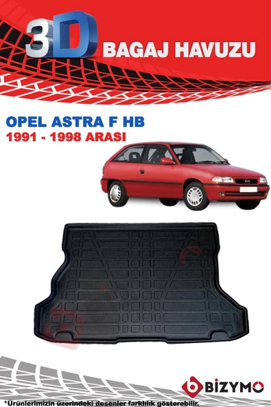 Opel Astra F HB 1991-1998 3D Bagaj Havuzu Bizymo - Resim 2