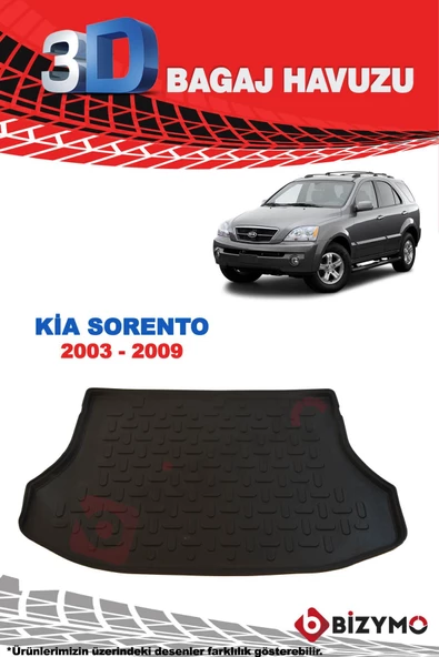 Kia Sorento 2003-2009 3D Bagaj Havuzu Bizymo - Resim 2