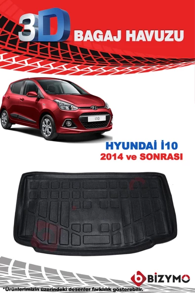 Hyundai İ10 2014 Ve Sonrası 3D Bagaj Havuzu Bizymo - Resim 2