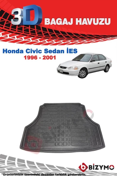 Honda Civic Sedan (ies) 1996-2001 3D Bagaj Havuzu Bizymo ürün görseli