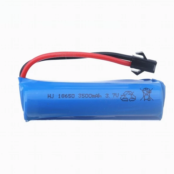 Siyah Soketli Oyuncak Araba Pili 3.7v 3500 Mah 18650 Li-ıon 18mm X 66mm (KARGO BEDAVA)