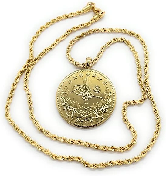 Tam Reşat Kolye Gerçek Altin Görünümlü Kolye imitasyon Tam Reşat Tuğra Kolye (KARGO BEDAVA) ürün görseli 1