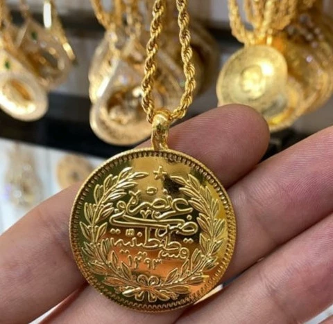 Tam Reşat Kolye Gerçek Altin Görünümlü Kolye imitasyon Tam Reşat (KARGO BEDAVA)