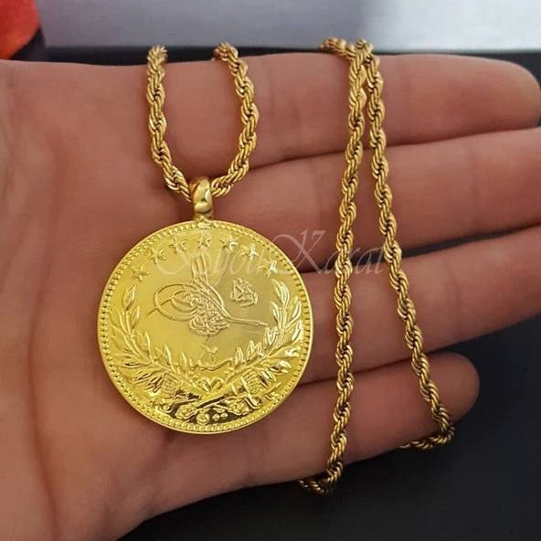 Tam Reşat Kolye Gerçek Altin Görünümlü Kolye imitasyon Tam Reşat (KARGO BEDAVA)