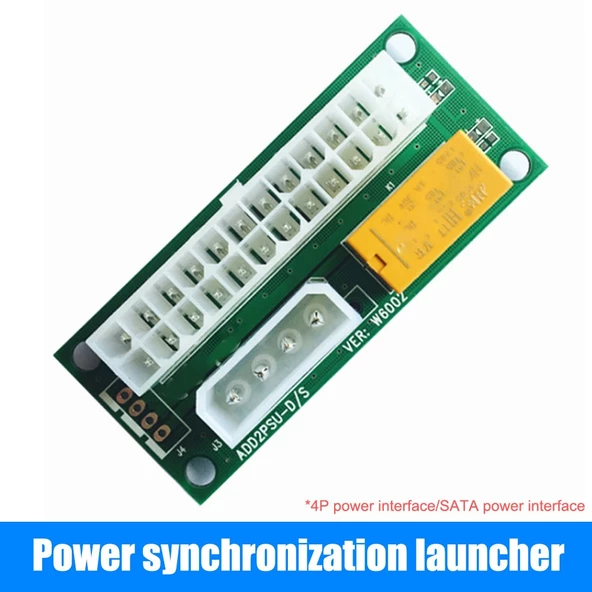 2 Bilgisayar Psu Adaptörünü birleştirmek için Aparat Atx 24Pin To 4Pin Sata Güç Sync Kart