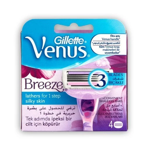 Gillette Venüs Breeze Yedek Kadın Tıraş Bıçağı 4'Lü