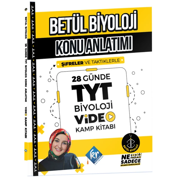 Betül Biyoloji Konu Anlatımı 28 Günde TYT Biyoloji Video Kamp Kitabı